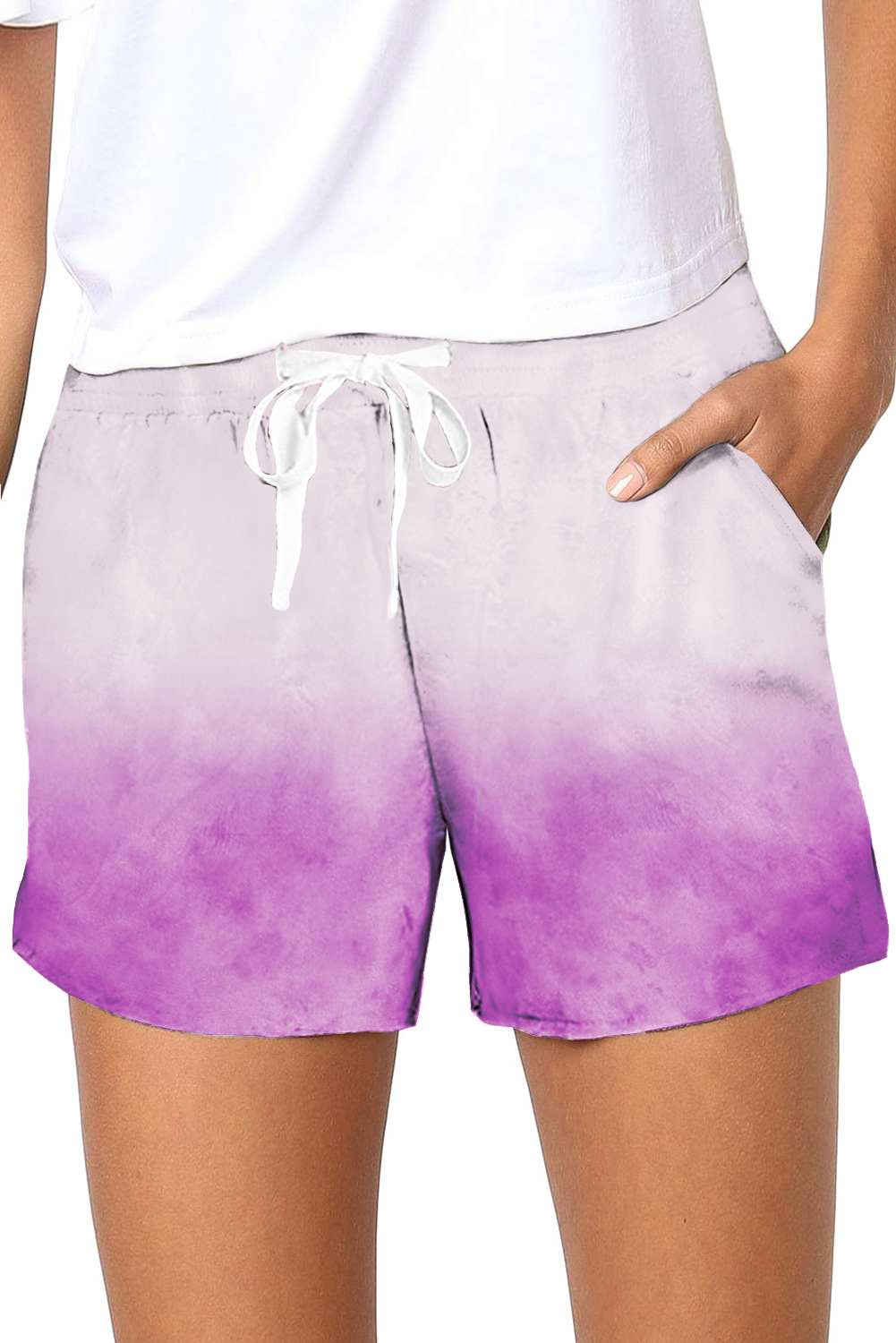 2021 Newest Women Tie-Dye Pattern Gradient Color Casual Short Pants