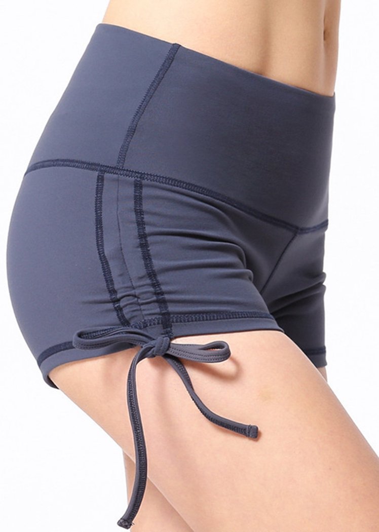 Chicvane Drawstring Butt Lift Stretchy Quick Drying Workout Yoga Shorts