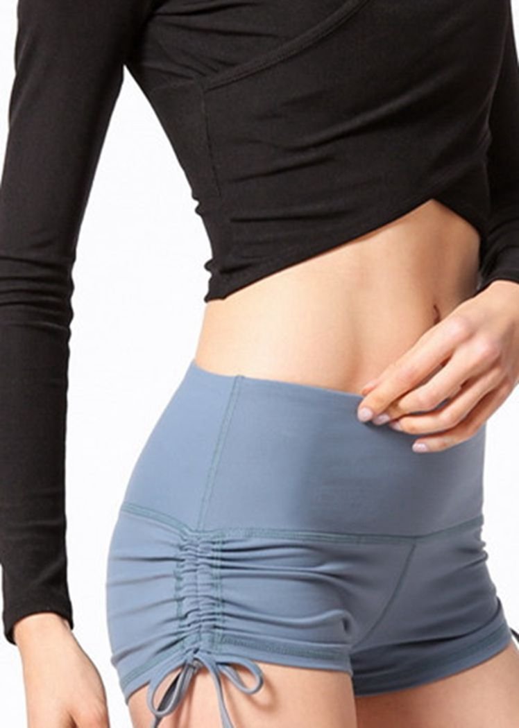 Chicvane Drawstring Butt Lift Stretchy Quick Drying Workout Yoga Shorts