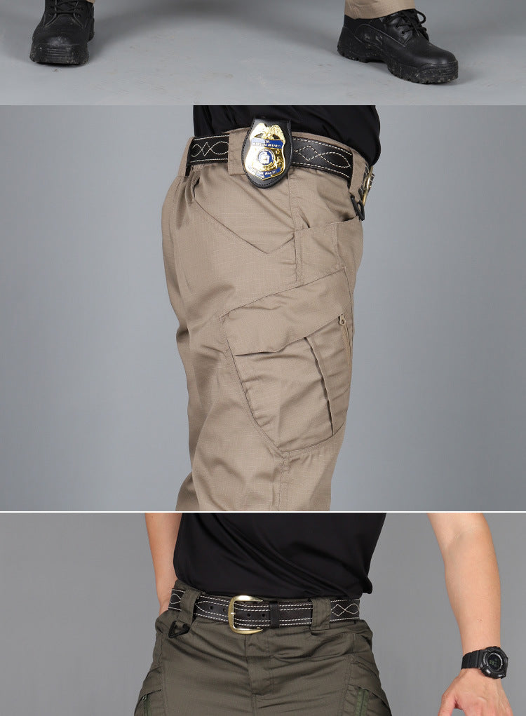 Men's Outdoor Hiking Mountaineering Camping Camo Multi Pocket Trousers