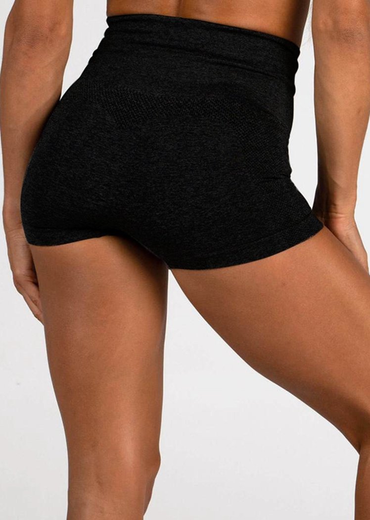 Chicvane Butt Lift Side Mesh Stretchy Tummy Control Workout Yoga Shorts