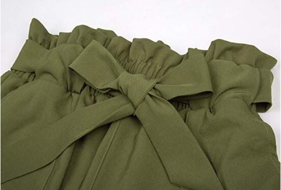 Women High-waisted Draped Belt Pant With Pockets