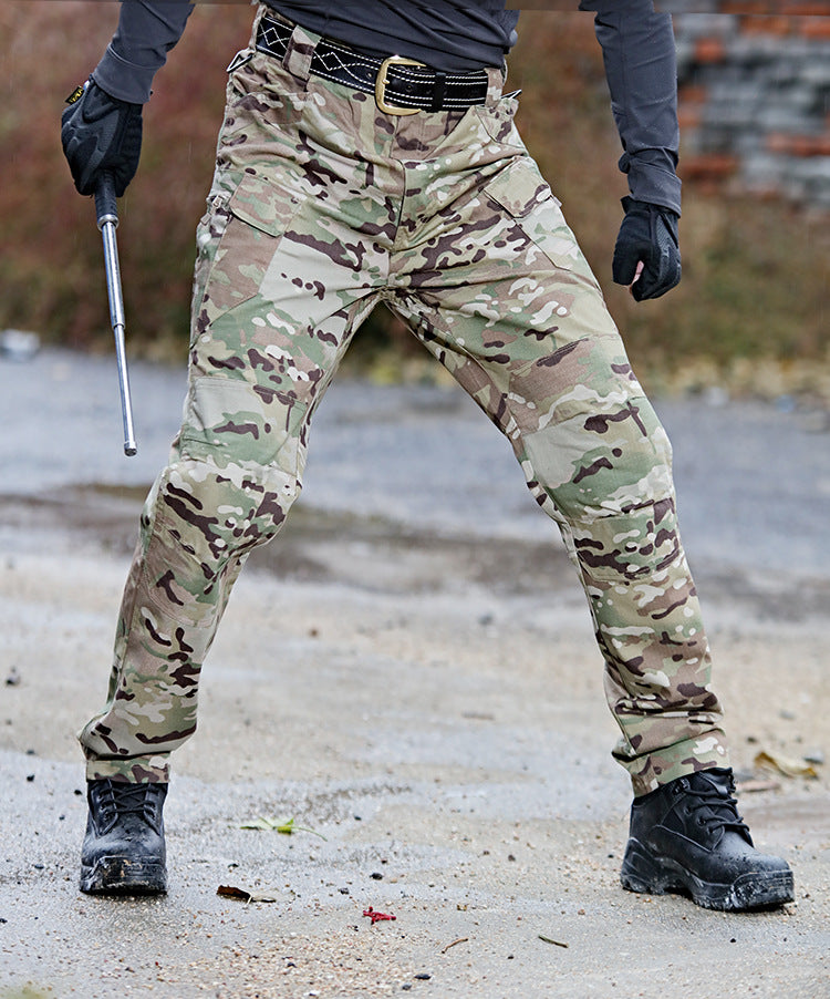 Men's Outdoor Hiking Mountaineering Camping Camo Multi Pocket Trousers
