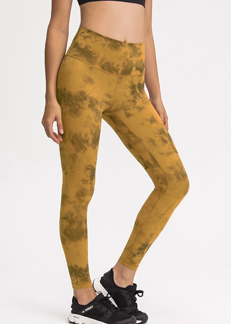 Camouflage Yoga Leggings High Waist Pants with Hidden Pocket
