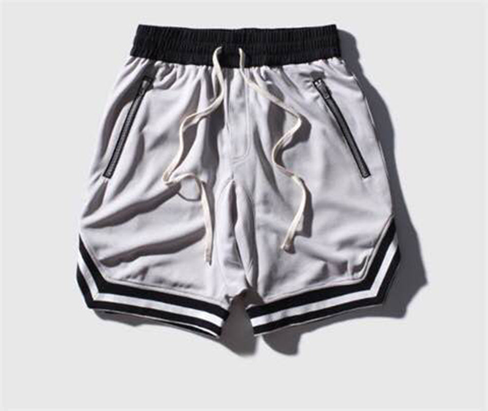 Summer Sports Breathable Fitness Striped Elastic Shorts