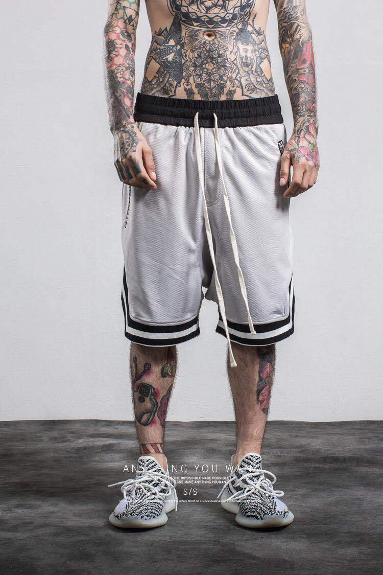 Summer Sports Breathable Fitness Striped Elastic Shorts