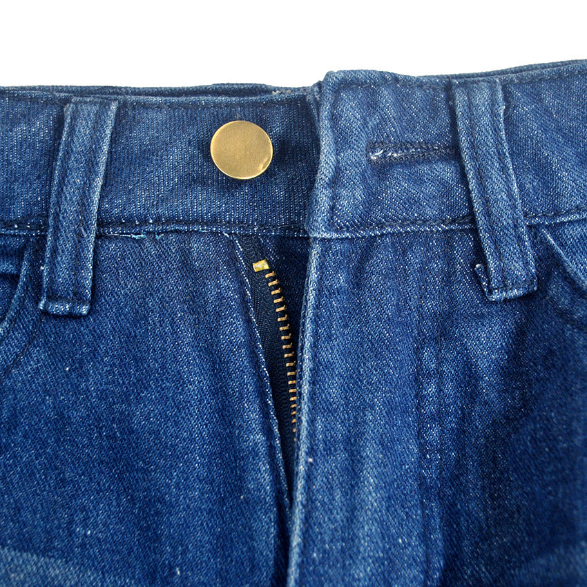 Hot Hole Women High Waist Denim Shorts Fringed Jeans