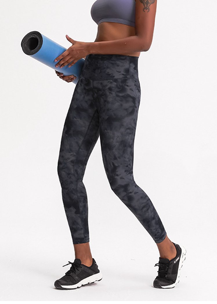 Camouflage Yoga Leggings High Waist Pants with Hidden Pocket