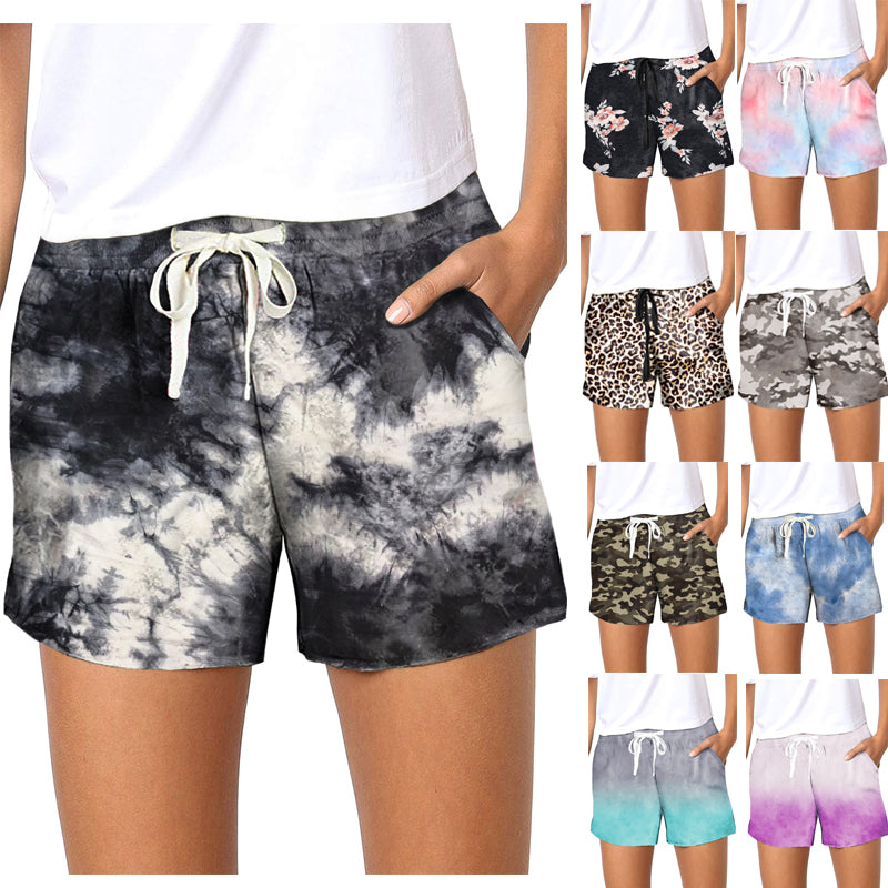 2021 Newest Women Tie-Dye Pattern Gradient Color Casual Short Pants