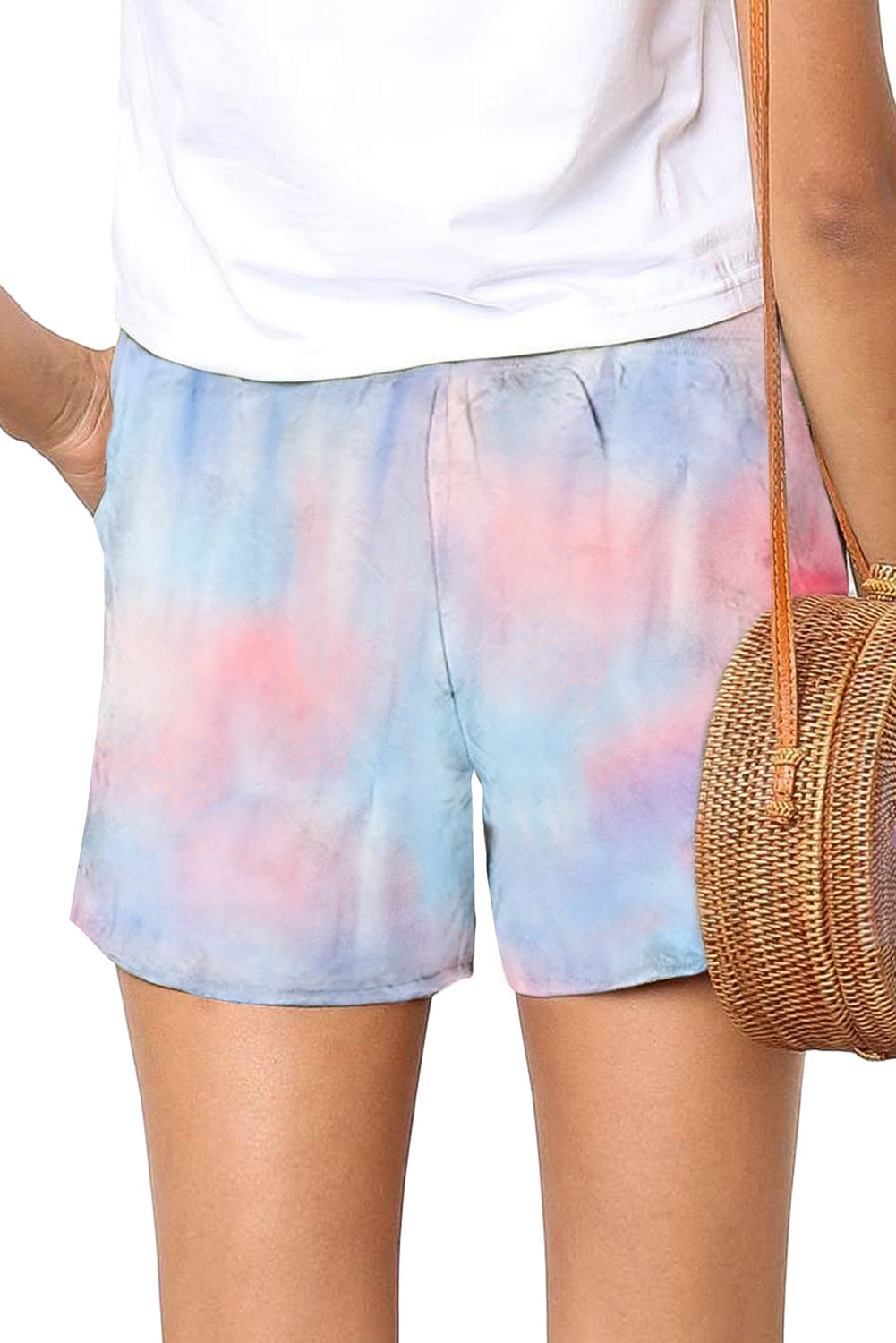 2021 Newest Women Tie-Dye Pattern Gradient Color Casual Short Pants