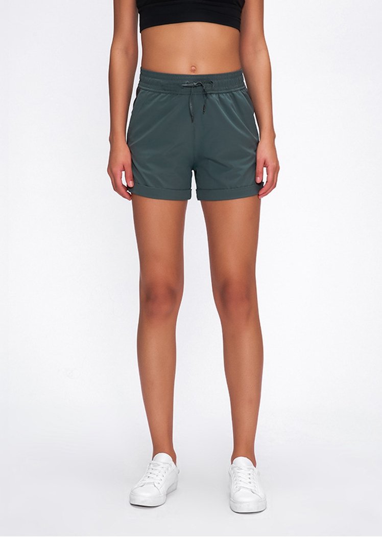 Chicvane Butt Lift  Stretchy Quick Drying Workout Yoga Shorts with Pockets