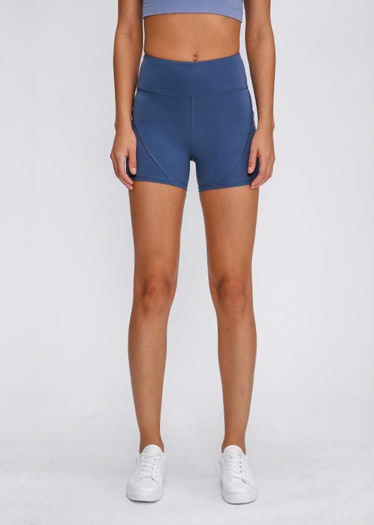 Chicvane Butt Lift  Stretchy Quick Drying Workout Yoga Shorts with Pockets