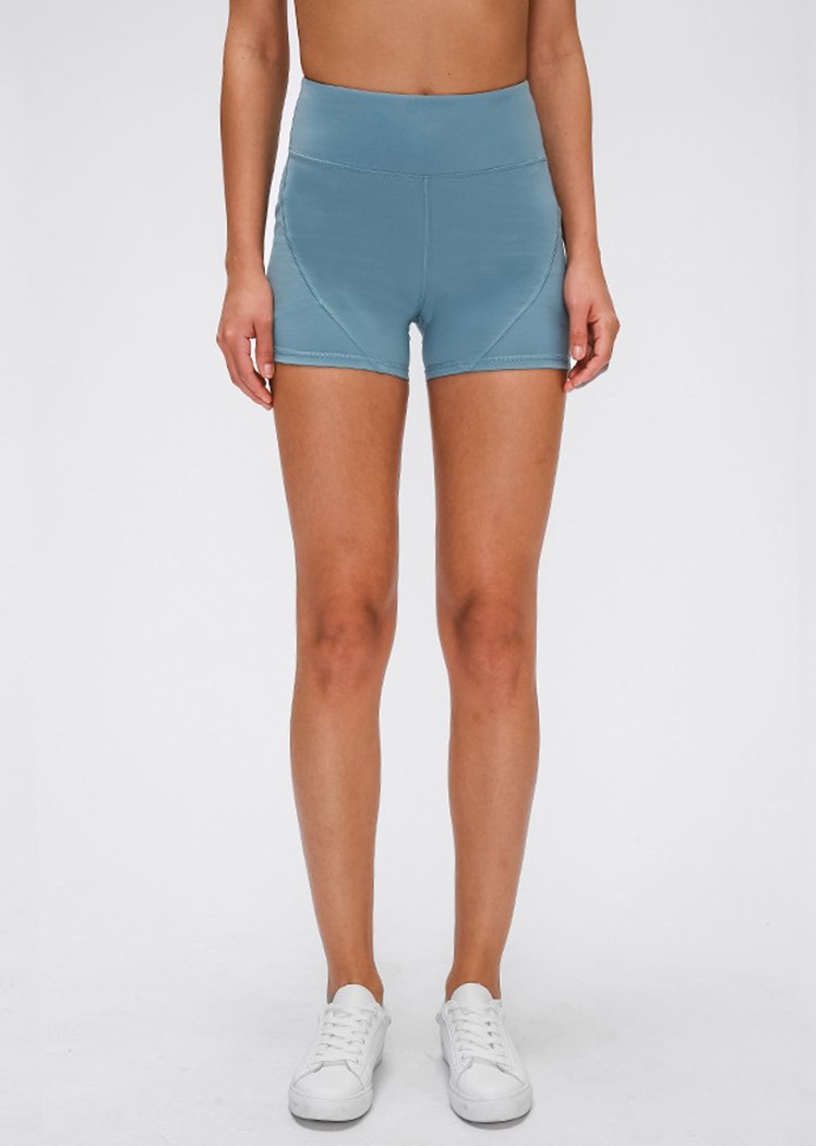 Chicvane Butt Lift  Stretchy Quick Drying Workout Yoga Shorts with Pockets