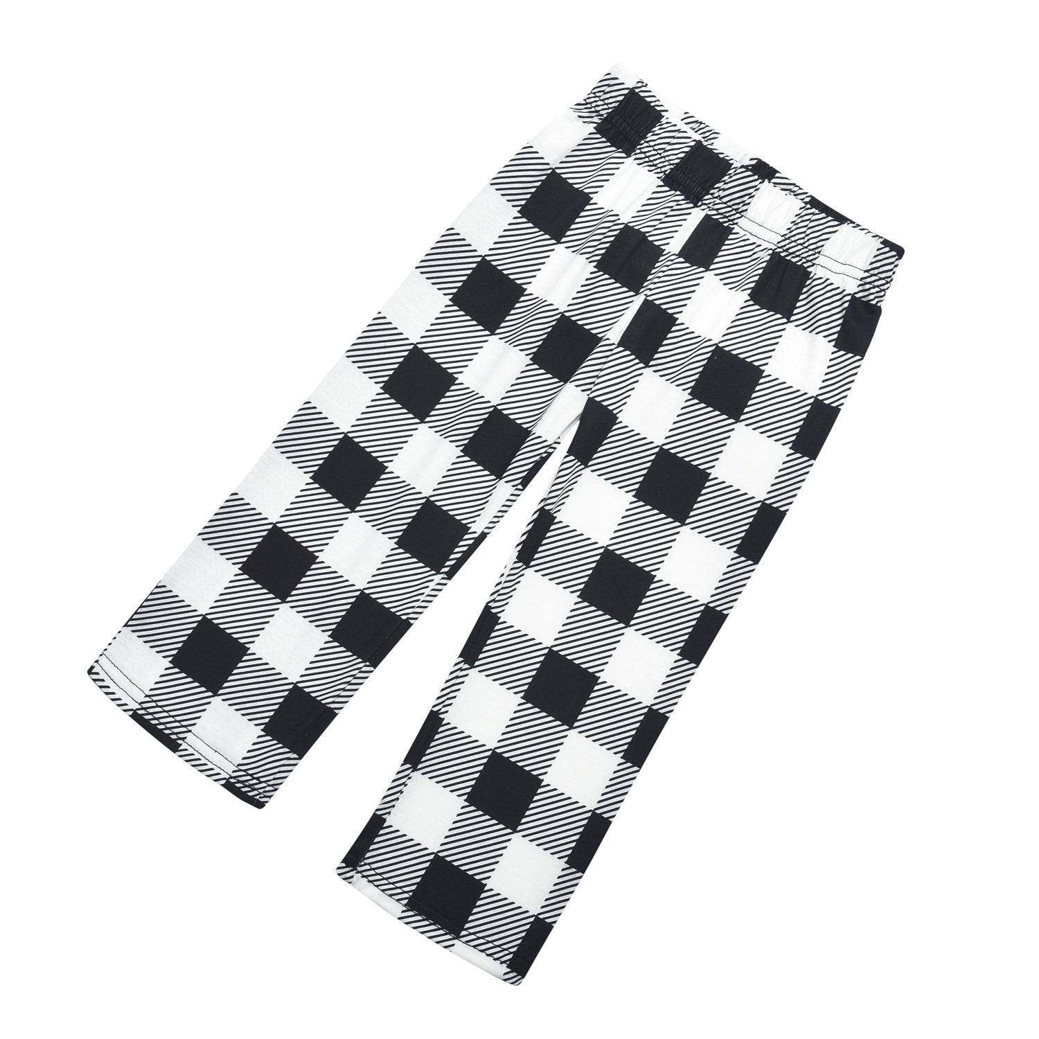 Fashion Bear Print white Plaid Long Sleeve 2 Pieces Christmas Pagamas Family Outfits