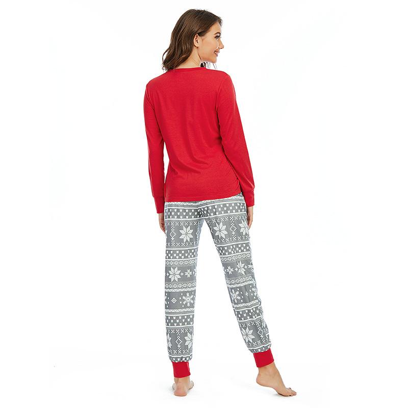 Fashion Christmas Tree Print Pajamas Long Sleeve Christmas Family Outfits