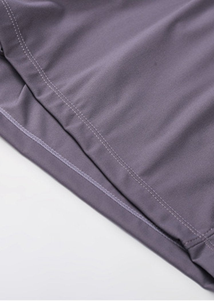 High Waist Drawstring Waist  Yoga Shorts with Pockets