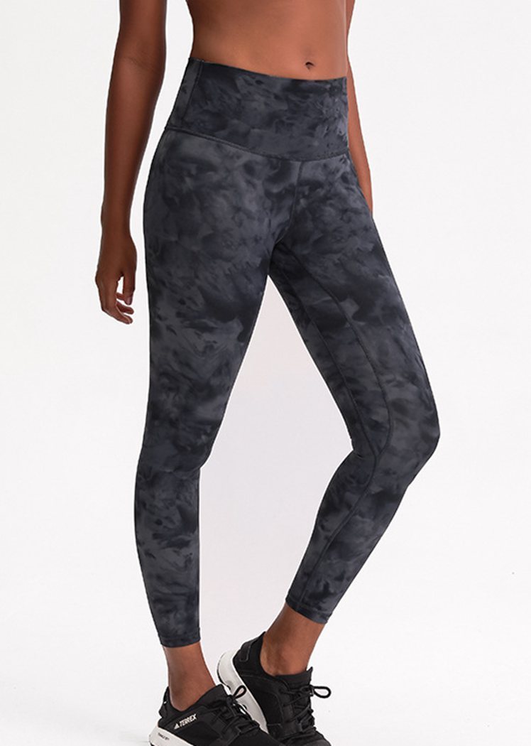 Camouflage Yoga Leggings High Waist Pants with Hidden Pocket