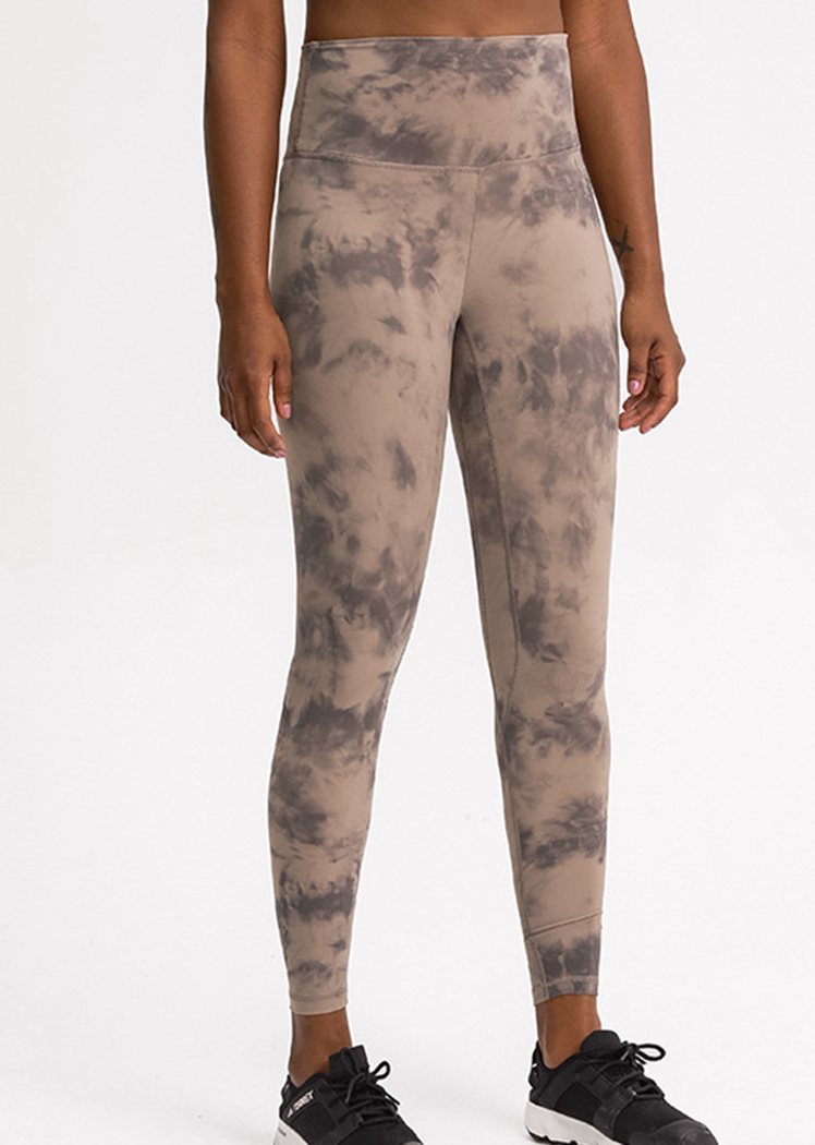 Camouflage Yoga Leggings High Waist Pants with Hidden Pocket
