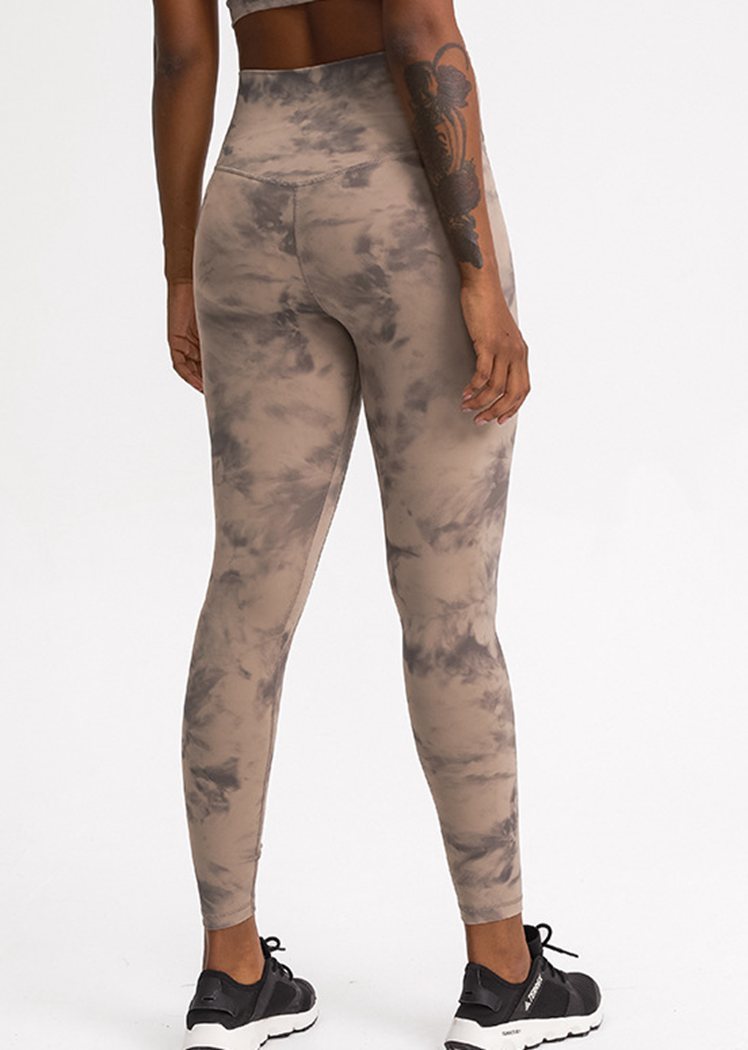 Camouflage Yoga Leggings High Waist Pants with Hidden Pocket