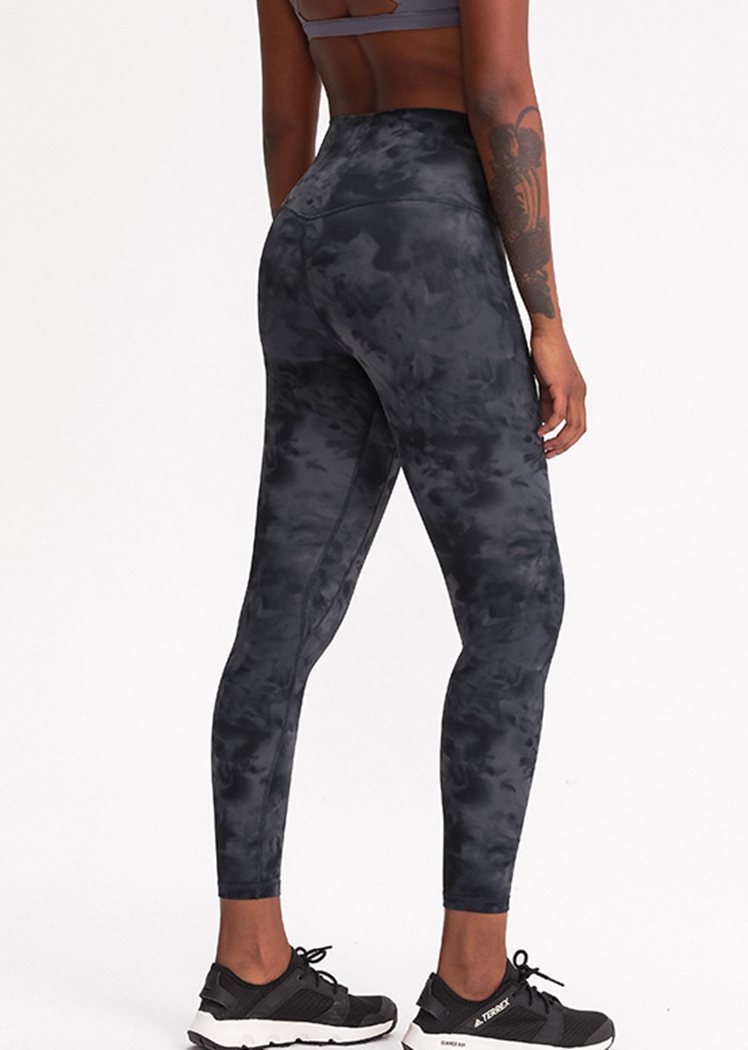 Camouflage Yoga Leggings High Waist Pants with Hidden Pocket