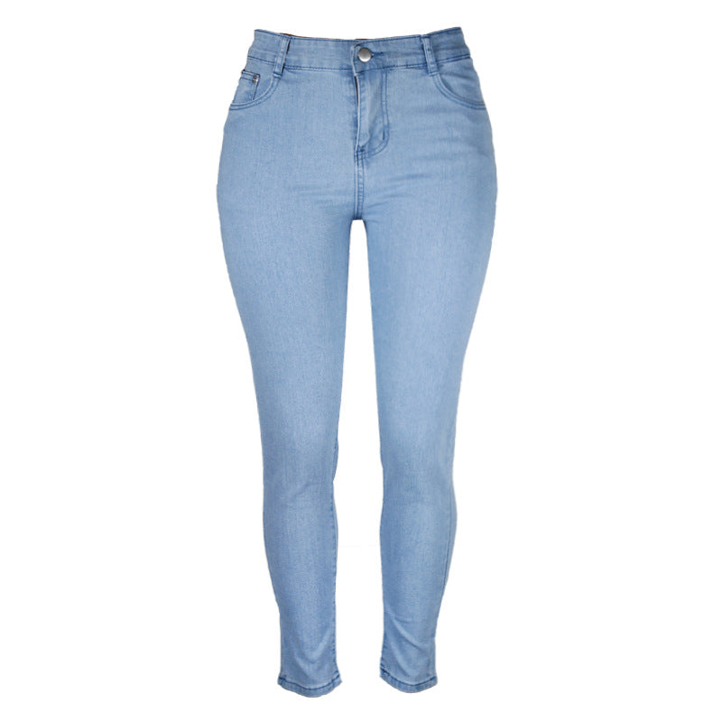 Fashion Women Distressed Stretch Denim Pants Ripped High Rise Skinny