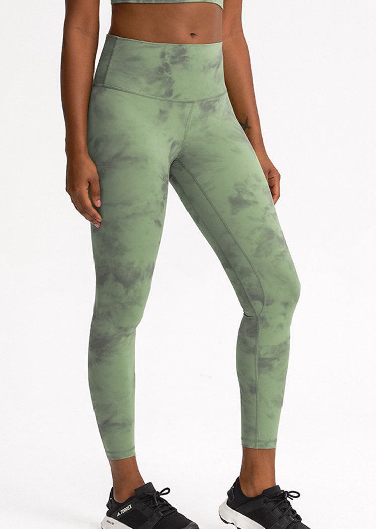 Camouflage Yoga Leggings High Waist Pants with Hidden Pocket