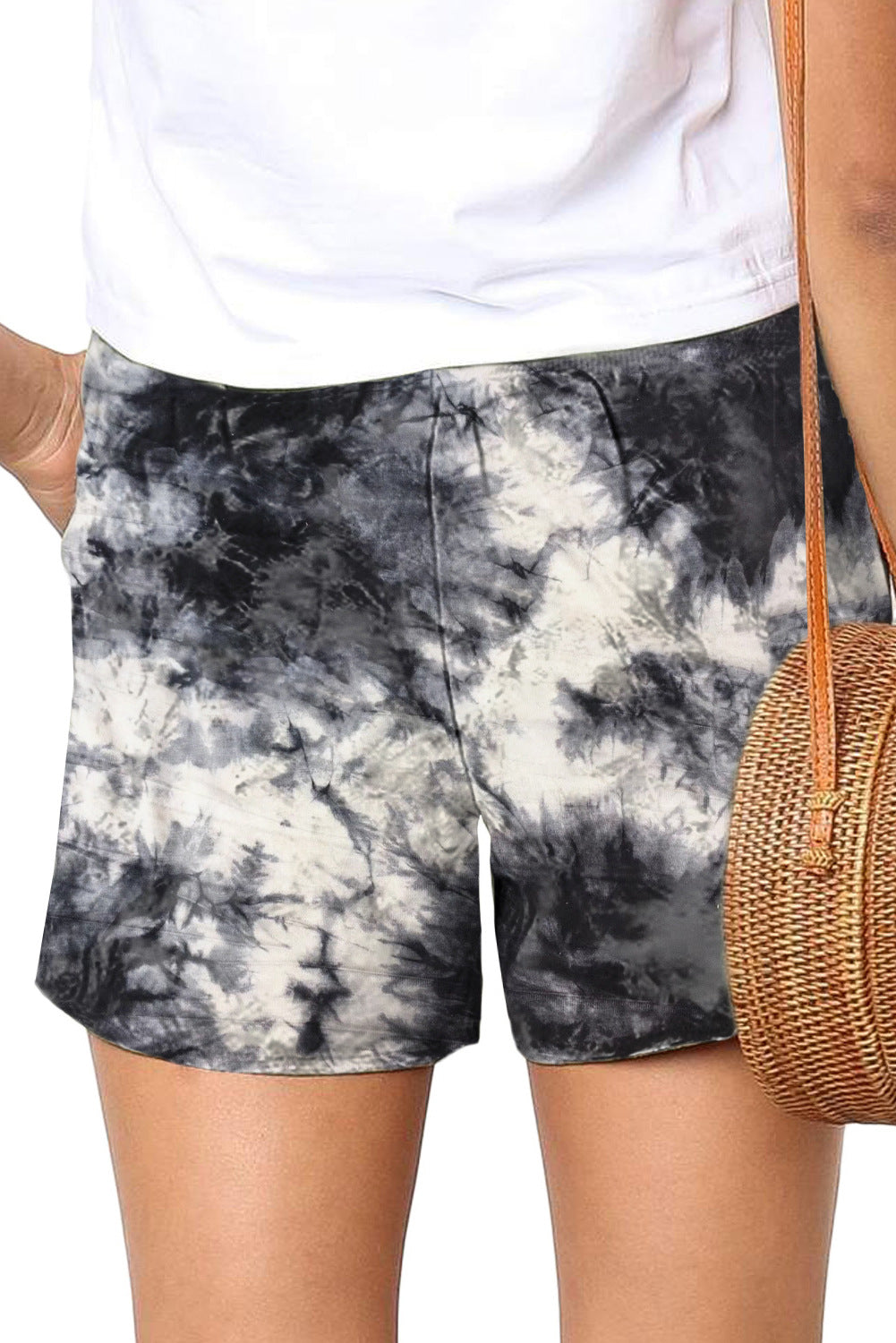 2021 Newest Women Tie-Dye Pattern Gradient Color Casual Short Pants