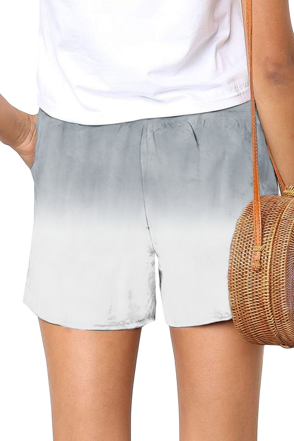 2021 Newest Women Tie-Dye Pattern Gradient Color Casual Short Pants