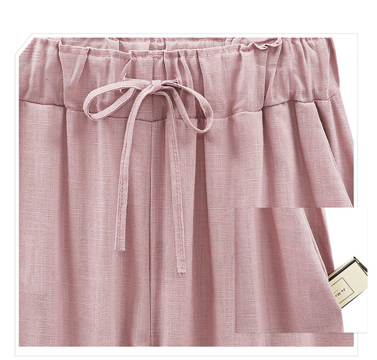 Women Casual Cotton Linen Pants Trousers Pencil Pants