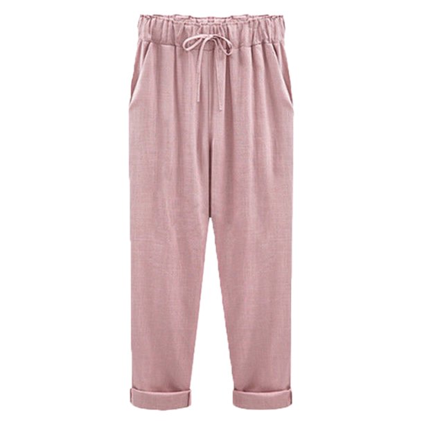 Women Casual Cotton Linen Pants Trousers Pencil Pants