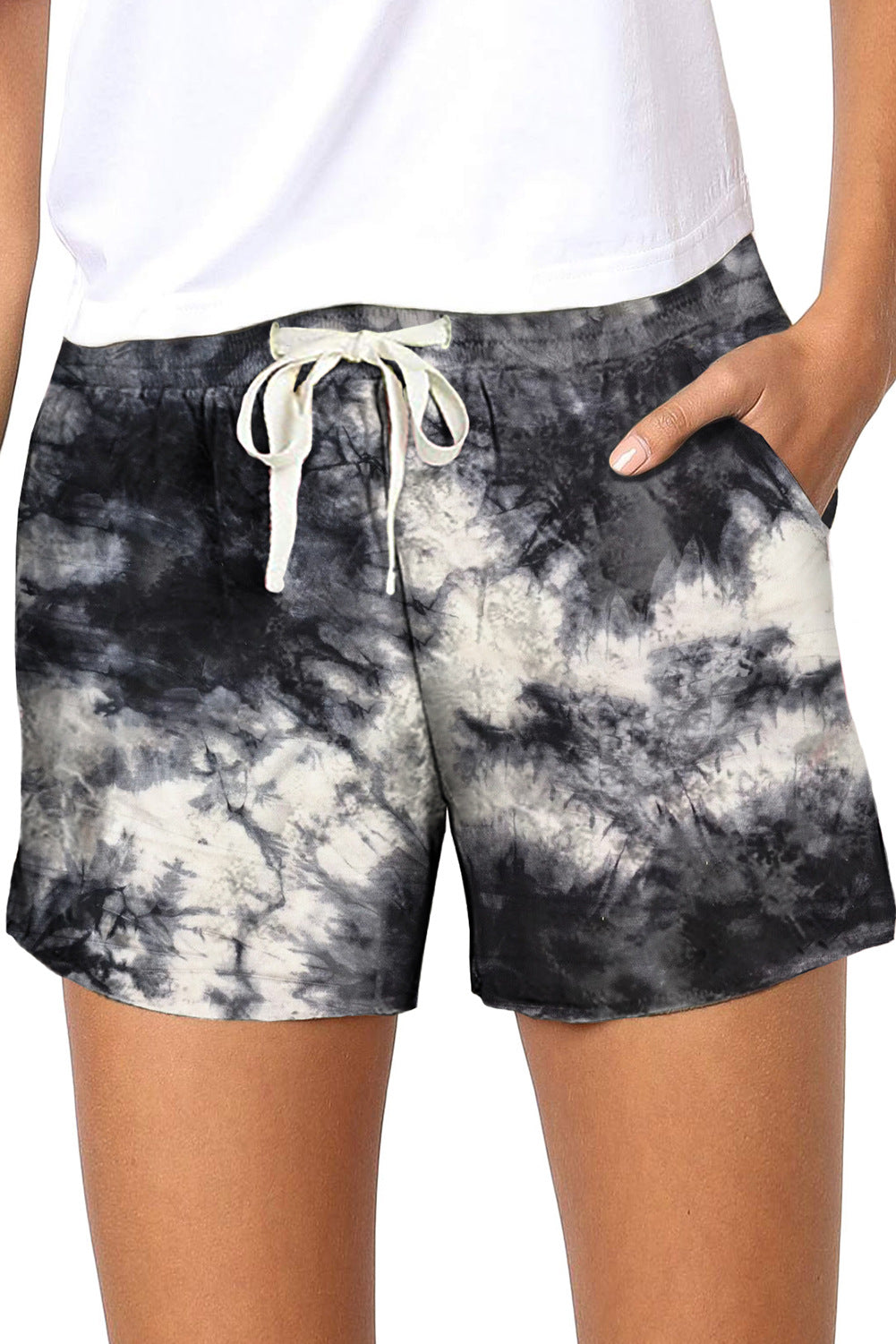 2021 Newest Women Tie-Dye Pattern Gradient Color Casual Short Pants