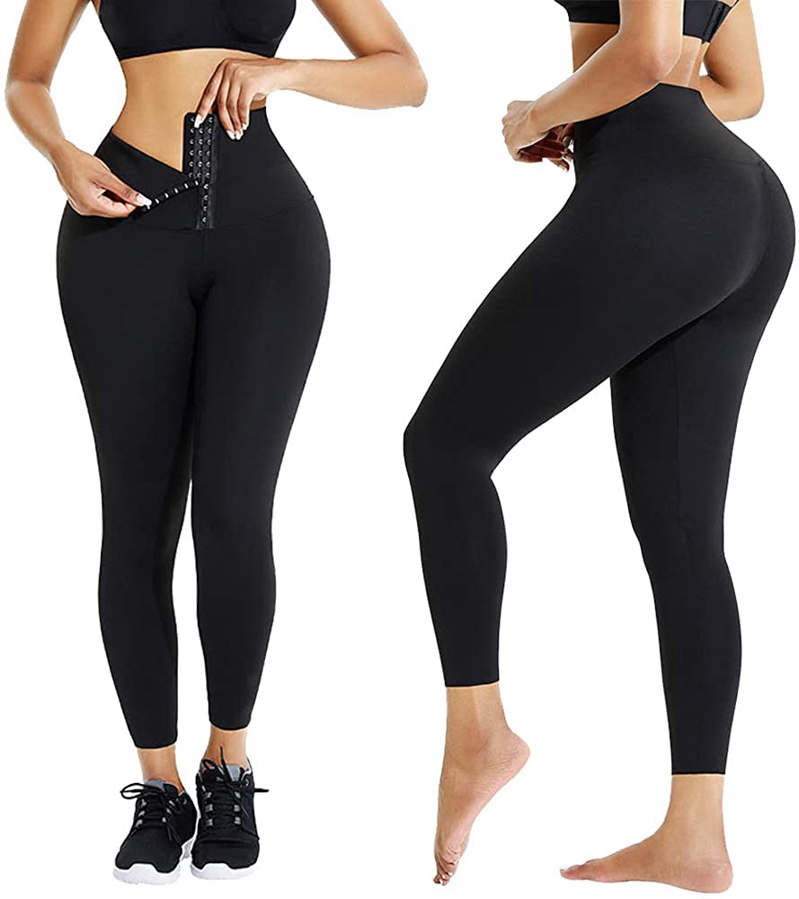 Comfortable High Waisted Stretchy Yoga Leggings with Tummy Control Waist For Women