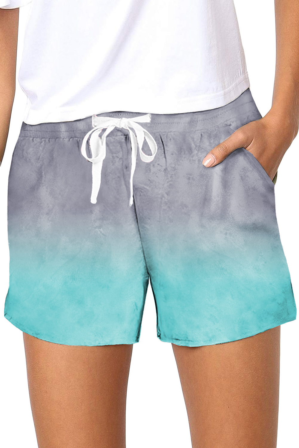 2021 Newest Women Tie-Dye Pattern Gradient Color Casual Short Pants
