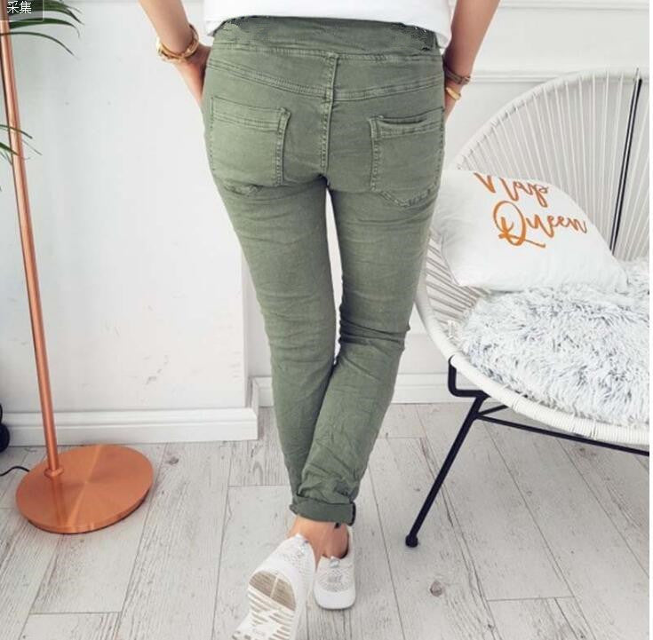 Women Fashion Casual Slim Tight High Elasticity Stretch Pants
