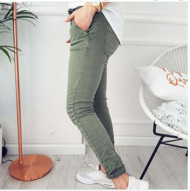 Women Fashion Casual Slim Tight High Elasticity Stretch Pants