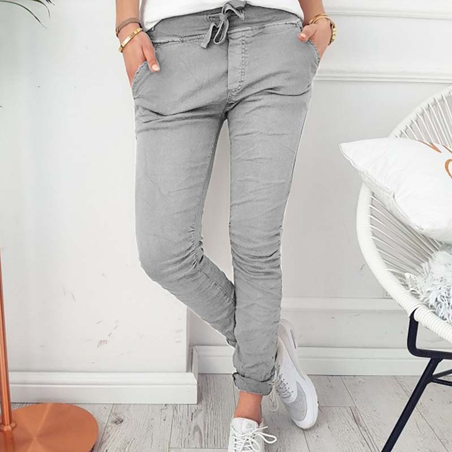 Women Fashion Casual Slim Tight High Elasticity Stretch Pants