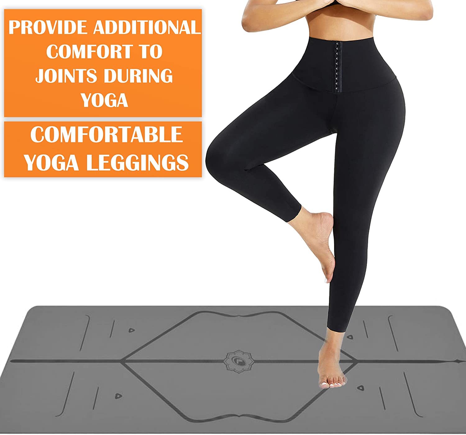 Comfortable High Waisted Stretchy Yoga Leggings with Tummy Control Waist For Women