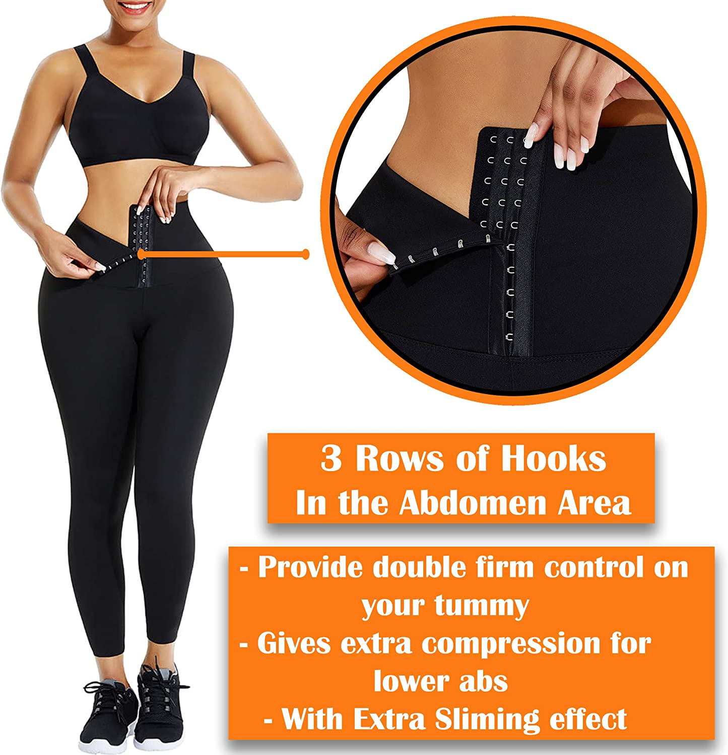 Comfortable High Waisted Stretchy Yoga Leggings with Tummy Control Waist For Women