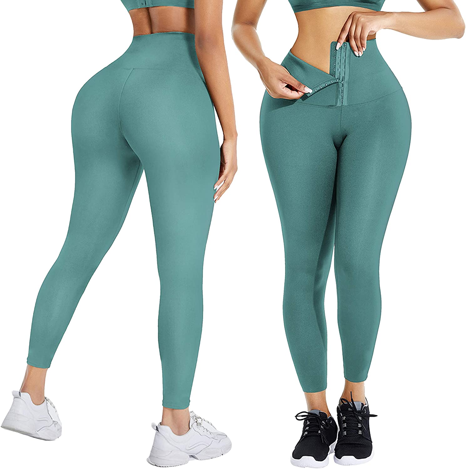 Comfortable High Waisted Stretchy Yoga Leggings with Tummy Control Waist For Women