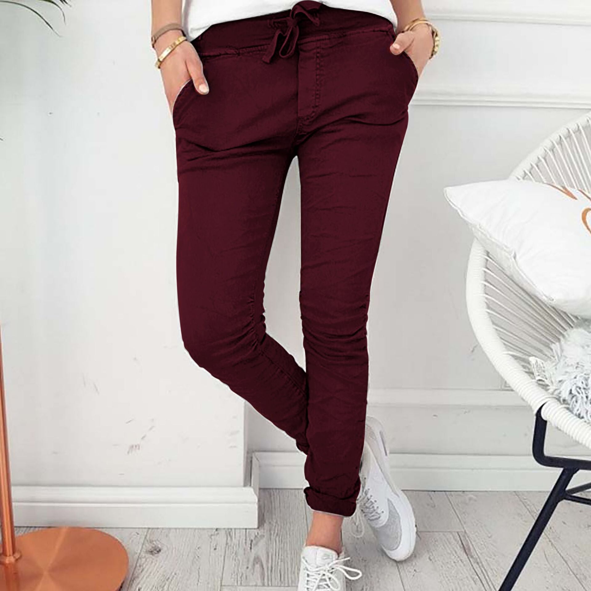 Women Fashion Casual Slim Tight High Elasticity Stretch Pants