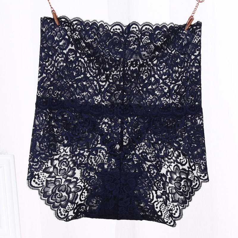 1 PCS Sexy Transparency High Wasited Lace Women Seamless Triangle Underwear Raised Buttock