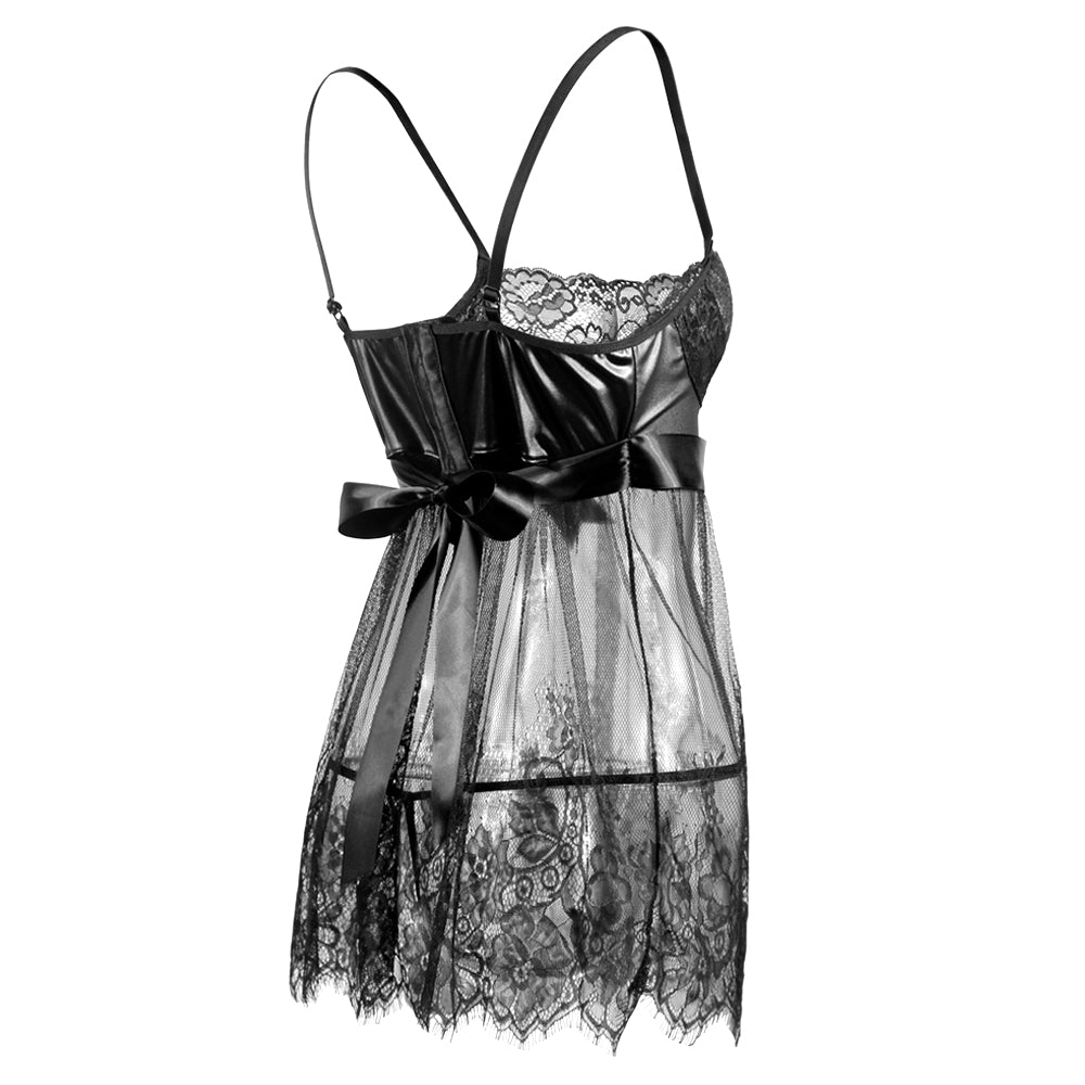 Plus Size Lace  Rose Embroidery  Lingerie Babydoll Nighties