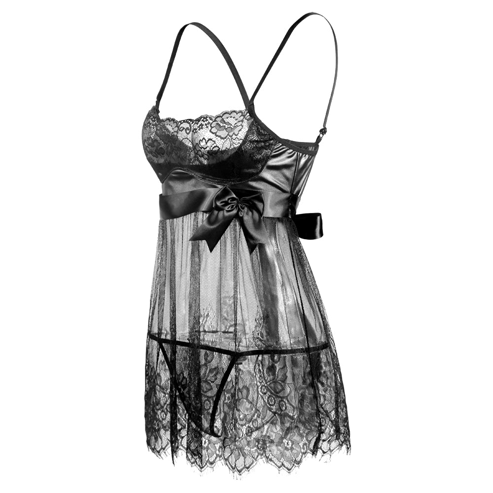 Plus Size Lace  Rose Embroidery  Lingerie Babydoll Nighties