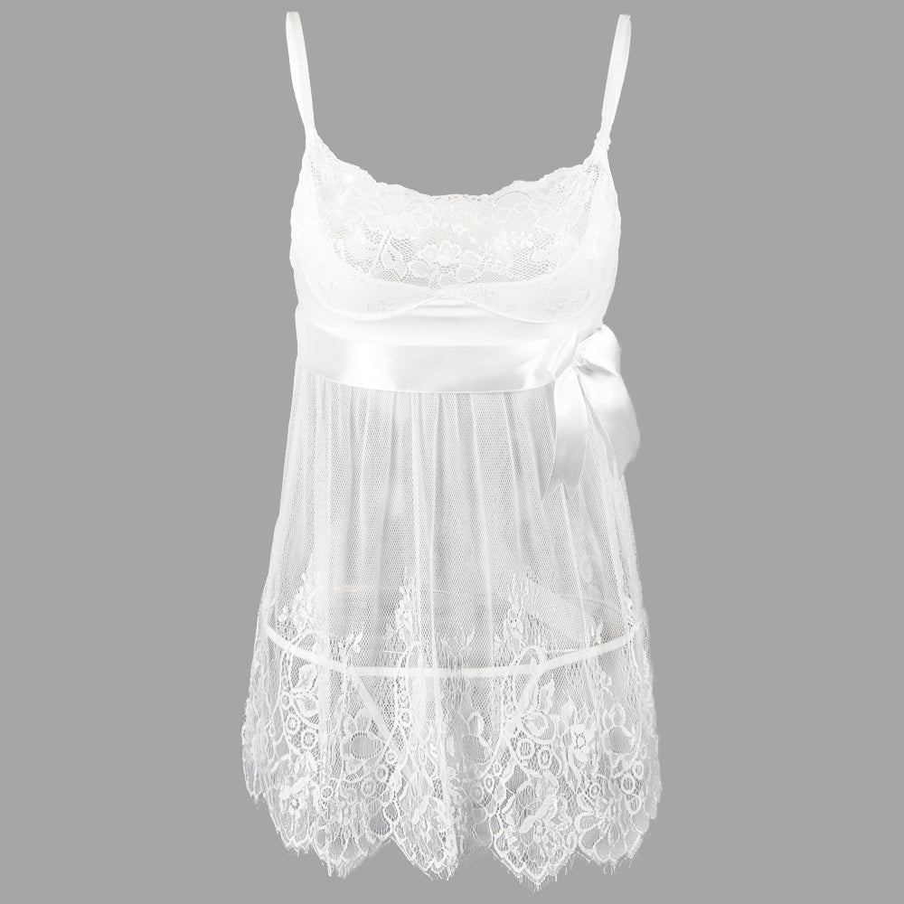 Plus Size Lace  Rose Embroidery  Lingerie Babydoll Nighties
