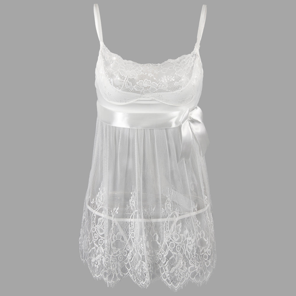 Plus Size Lace  Rose Embroidery  Lingerie Babydoll Nighties