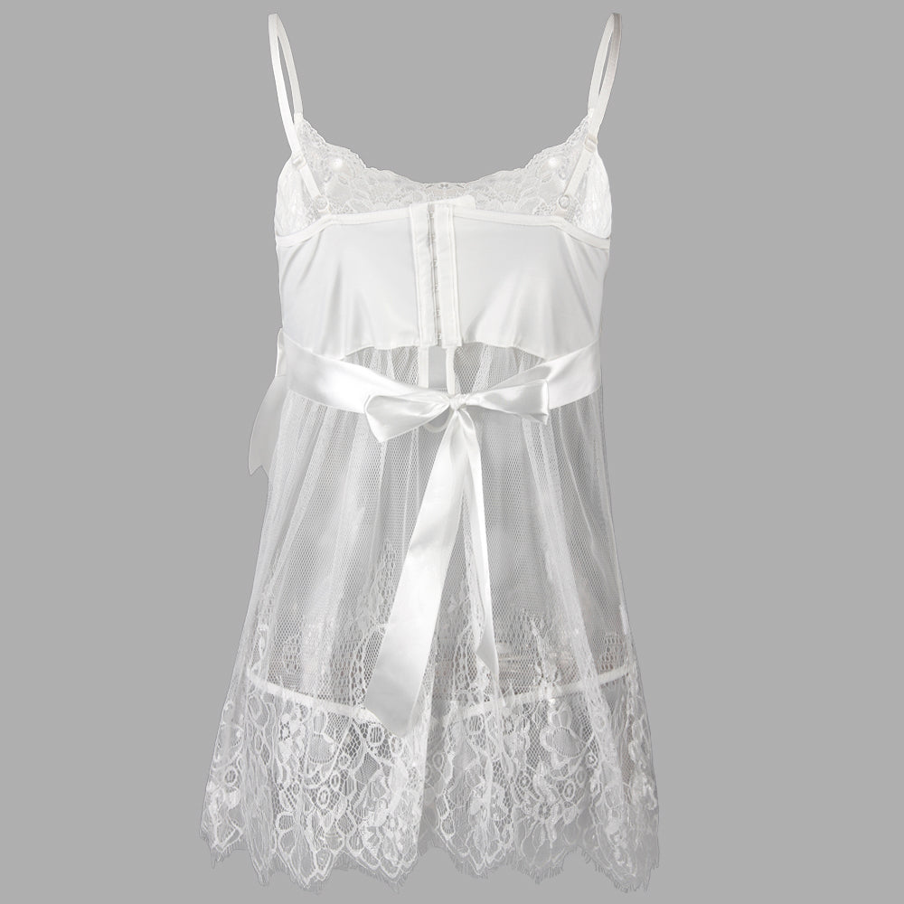 Plus Size Lace  Rose Embroidery  Lingerie Babydoll Nighties