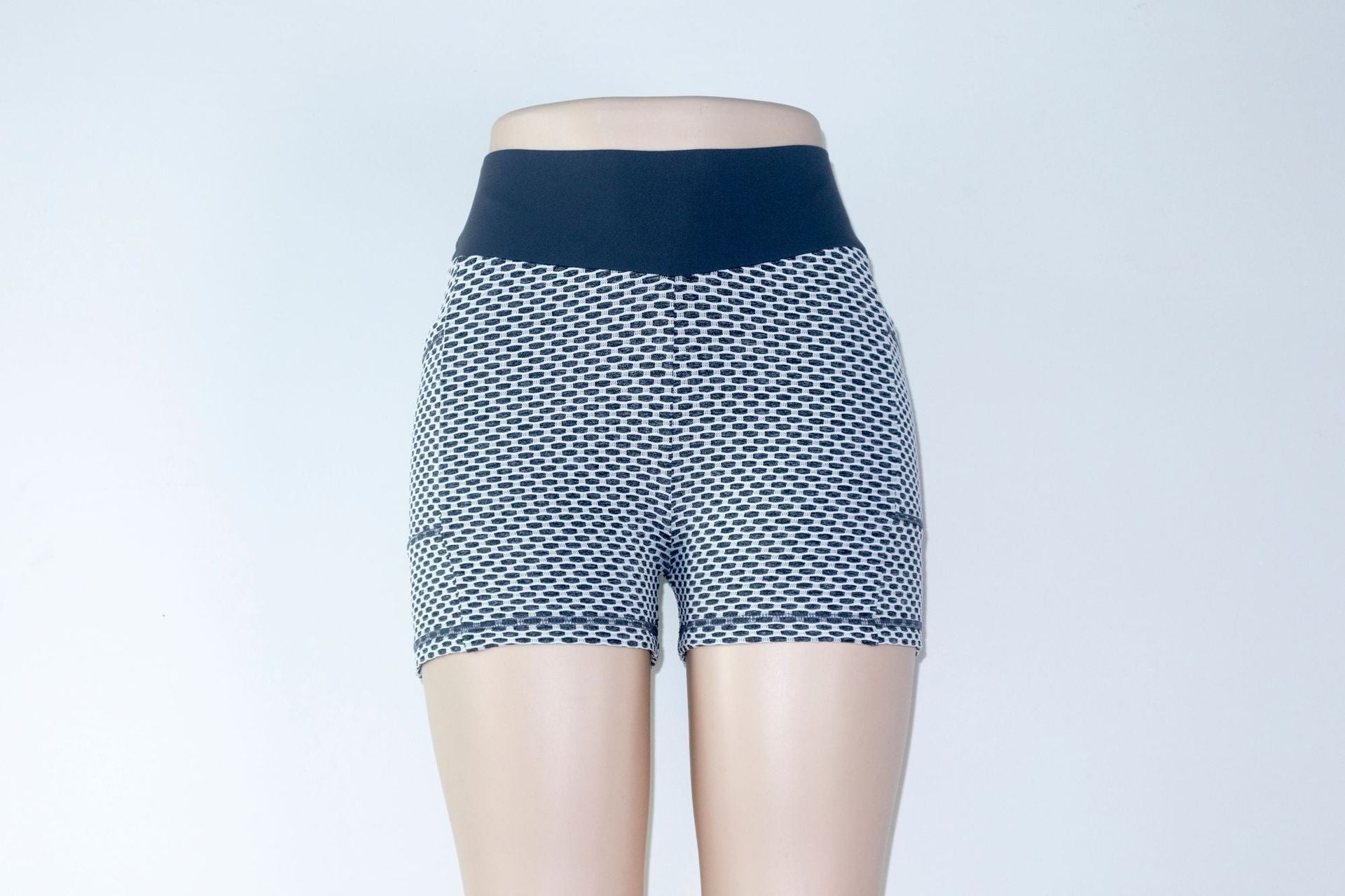 Women Yoga fitness honeycomb pocket high waist sexy hip-lifting breathable shorts