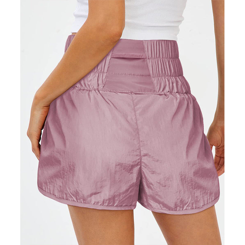 Womens High Waisted Athletic Shorts Elastic  Running Shorts Quick Dry Gym Workout Shorts