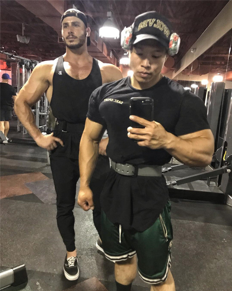 Summer Sports Breathable Fitness Striped Elastic Shorts