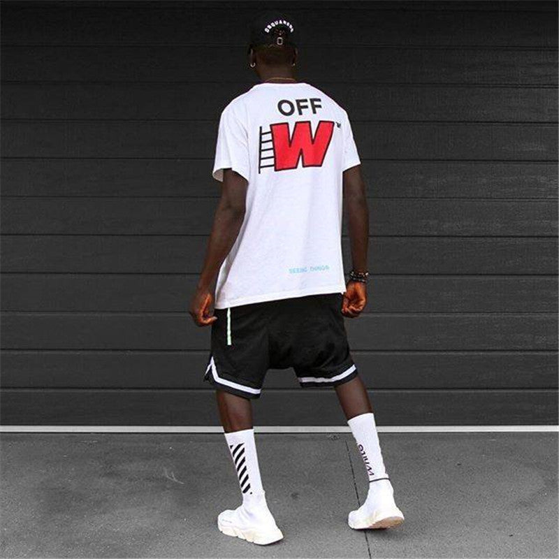 Summer Sports Breathable Fitness Striped Elastic Shorts